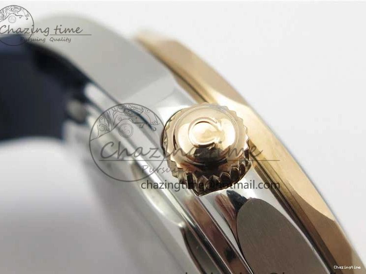 0427 2018 Seamaster Diver 300M SS RG VSF 1:1 Best Edition RG Bezel Blue Dial on Blue Rubber Strap A Contemporary 7927